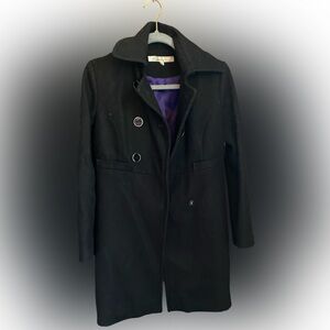 Kenneth Cole New York | Black Coat Purple Lining